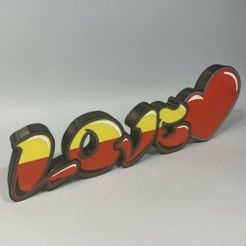 LOVE_03.jpg Free 3D file LOVE GRAFFITI・3D printable object to download