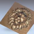 lion_headB2.jpg lion head bas-relief model for cnc