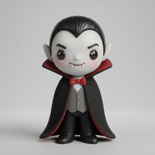 Vampire Dracula Chibi Figure – Halloween STL 3D Print Model