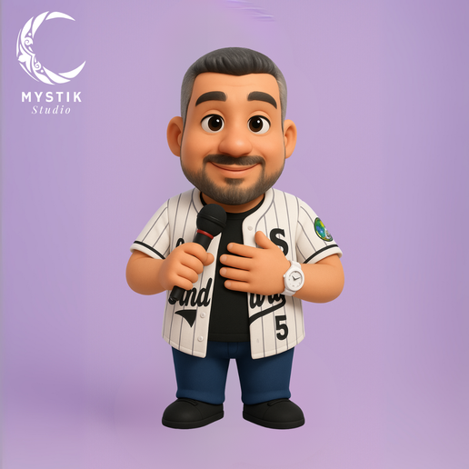 Ricardo Mendoza Cartoon 3D – Figura coleccionable estilo Hablando Huevadas 3D model