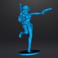 cybercowgirl9.jpg CYBER COWGIRL MODELO EM MINIATURA PARA JOGOS DE FICÇÃO CIENTÍFICA RPG DND