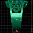 Size-2.png Luxury Filigiree Dimond Ring 3d Printable Model