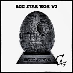 death-star-egg-box_v2_1.jpg Free STL file Egg Star Box - Death Star Easter Egg・3D printable model to download