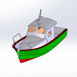 1.png Archivo STL gratis Barco de pesca 3D・Modelo para descargar y imprimir en 3D