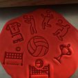 volejbal 1.jpg Cookie stamp + cutter -  Volleyball net II