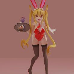 14-1.jpg Файл 3D Tohru Fanservice (кролик, корова) - Miss Kobayashi's Dragon Maid・Шаблон для 3D-печати для загрузки