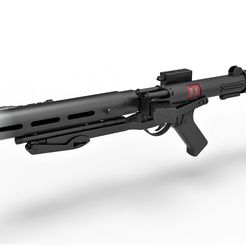 1.jpg Archivo 3D Rifle blaster del soldado de la muerte E-11D de la película Rogue One Una historia de Star Wars 2016・Plan imprimible en 3D para descargar, CosplayItemsRock