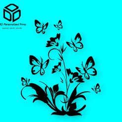 A.jpeg BUTTERFLY FLORAL 2D WALL ART: ELEVATE YOUR SPACE