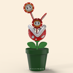 plant.png 3D file Mario Bros - Plant- Interlocking Coasters・3D print design to download