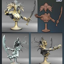 FREE-STL_Naga-Siren.jpg Free STL file FREE STL - Naga Siren・3D printable model to download