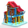 3.jpg MAISON 7 HOUSE HOME CHILD CHILDREN'S PRESCHOOL TOY 3D MODEL KIDS TOWN KID Cartoon Building 5