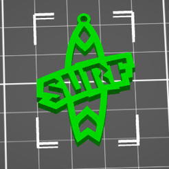 La STL file Surf JEWELRY, PENDANT FOR NECKLACE, EAR RINGS, KEY HANGER, CHARM・Design to download and 3D print, Audacia