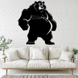 Comic-bearx.png Cartoon Bear 2D Wall Art/Window Art