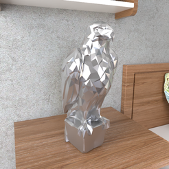 13.effectsResult.png Archivo STL Escultura de águila LowPoly・Plan de impresora 3D para descargar, RandomThings