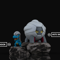12.png STL file Pokemon Bagon & Shelgon - RedLizard3D・Model to download and 3D print