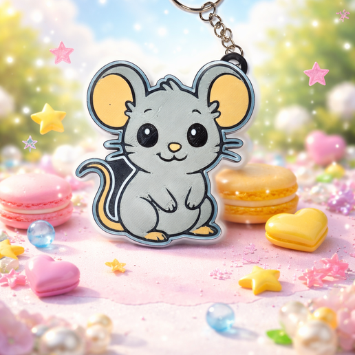 adorable mouse keychain