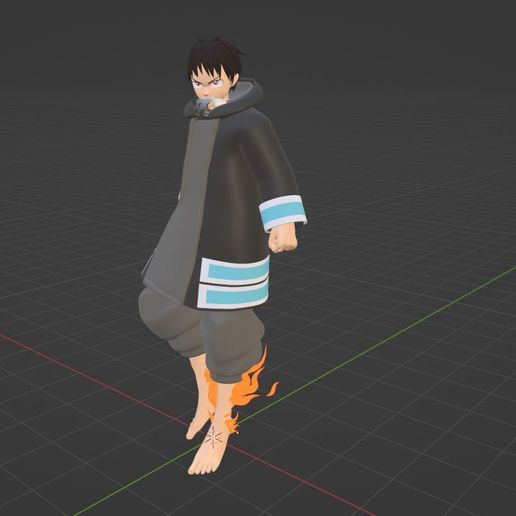 🔥 Shinra Kusakabe - Fire Force・ OBJ File for 3D printing・Cults