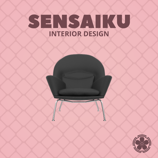 Miniature Replica 1:12 Hans Wegner 06. Oculus Chair for Miniature Dollhouse - Vitra - 3D Print Instant Download - Miniature Furniture Designer Series