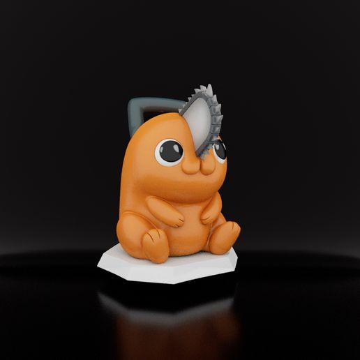 Pochita Chibi– Chainsaw Man Keychain & Mini Figure 3D