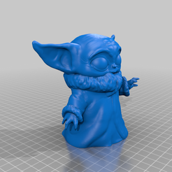 Baby_Yoda.png STL file Baby Yoda Mini For King Cake・3D print design to download