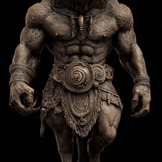 Minotaur STL DnD Tabletop Miniature 3D Print Model