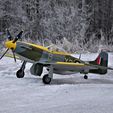 DSCN0691.JPG Free STL file Scale wheels and tires for ESM P-51 Mustang・3D print design to download