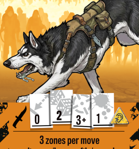 custom dog companion for zombicide viggo 3D model preview