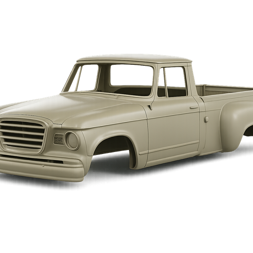 1960 Studebaker Champ pickup truck, hollow body, stock bed location, rc trucks, scale model