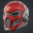 9aadd27d-f0a8-43c8-9b1c-820bbaf43a8b.jpeg Red Futuristic Combat Helmet – High-Tech Sci-Fi 3D Model