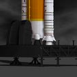 10.jpg Fichier 3D Le système de lancement spatial (SLS) : La fusée lunaire Artemis I de la NASA avec sa plate-forme. Fichier STL-OBJ pour imprimante 3D・Design pour imprimante 3D à télécharger