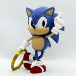 sonic-angle1.jpg Free 3D file Sonic - Classic・3D printer model to download
