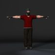 4.2.jpg Animated Gang Man-Rigged 3d game character Low-poly 3D model