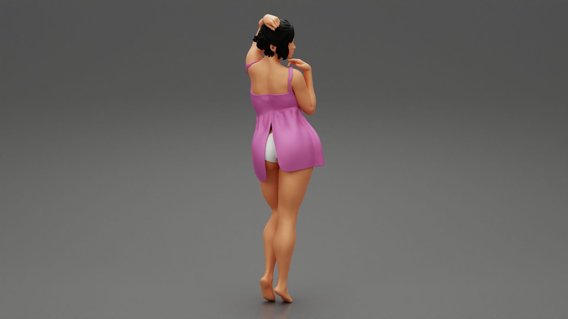 Girl-02.jpg Fichier 3D Femme sexy en chemise de nuit posant Modèle d'impression 3D・Objet pour imprimante 3D à télécharger, 3DGeshaft