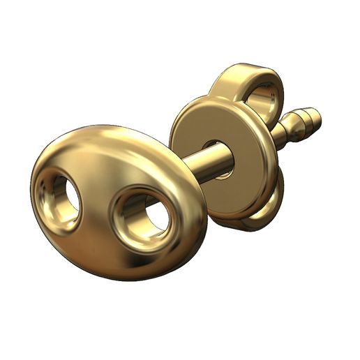 Puff link stud earring 3D print model 3D model