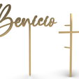 topper-benicio-3.png Cake Topper + Topper Cross Front Cross Benicio / Communion or Baptism
