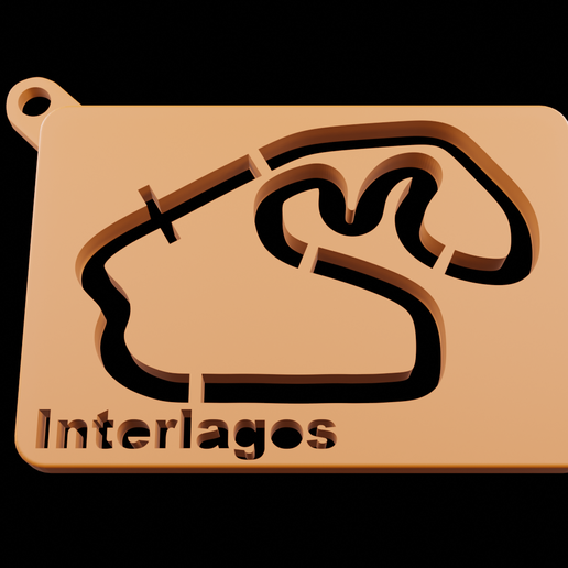 inter10.png 3D-Datei Strecke Formel 1 Schlüsselanhänger Interlagos Drucken 3d kostenlos・Vorlage für den 3D-Druck zum herunterladen, MCS3d