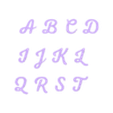 ABCDIJKLQRST.stl Alphabet Stamp