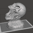 Screenshot-2026-06-27-220325.png Biomechanical Skull Bust STL | Cyberpunk Robot Skull | Sci-Fi Horror Statue | FDM & Resin Printable