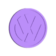 VW_emblem_withbase.stl VW logo emblem badge with and without base