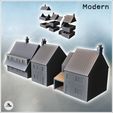 1-PREM.jpg Set of three modern houses with garage and floors (12) - Cold Era Modern Warfare Conflict World War 3 RPG  Post-apo WW3 WWIII