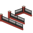Brick-Wall-Metal-Fence-1.png Model Railway Brick Wall with Metal Railings