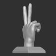6.jpg Low poly Hand sign two fingers, Hand sign two fingers