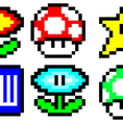 powerups.png Pixel Mario Keychains