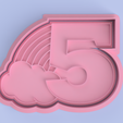 5.png Number five cookie cutter (Number five cookie cutter)