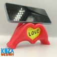 HEART-HANDS-PHONE-STAND-AND-PICTURE-FRAME-02.jpg Archivo STL Manos de corazón Soporte para teléfono y marco de fotos・Objeto de impresión 3D para descargar