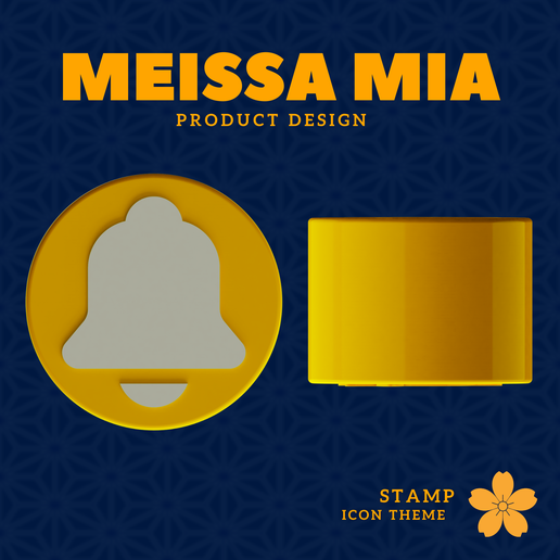 Bell Notification Stamp – Digital 3D Print File for Charming Stationerycore & DIY Projects 3D model