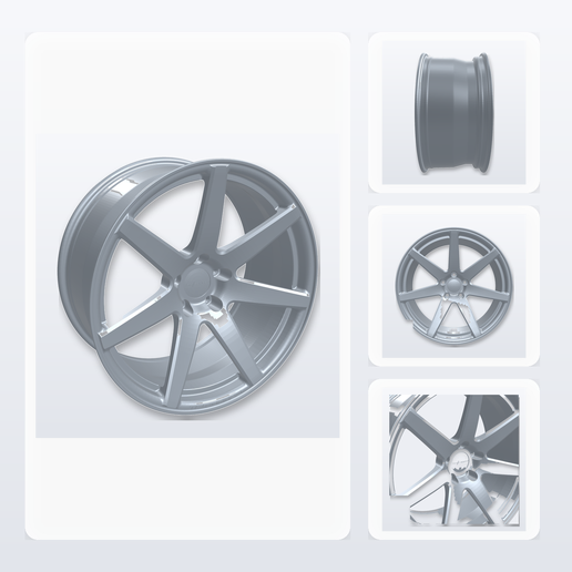 🛞 STR Wheel Rim STR50 - 3D Scan OBJ Reference Model・ 3D File for CNC ...