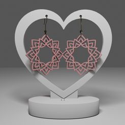 r77.jpg Download STL file Mandala earrings 77 • 3D printable design, LC-Designs-
