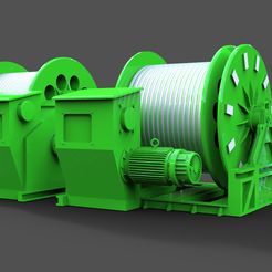 Winde-Dartagnan-Typ-B-2.jpg STL file Winch for ship model 1:75 large winch type A・3D printer model to download