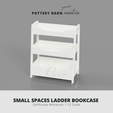 SMALL SPACES LADDER BOOKCASE Dollhouse Miniature 1:12 Scale Miniature Bookcase, Mini Pottery Barn Kids-inspired Ladder Bookcase for 1:12 Dollhouse, Pottery Barn Bookcase, Miniature Bookcase